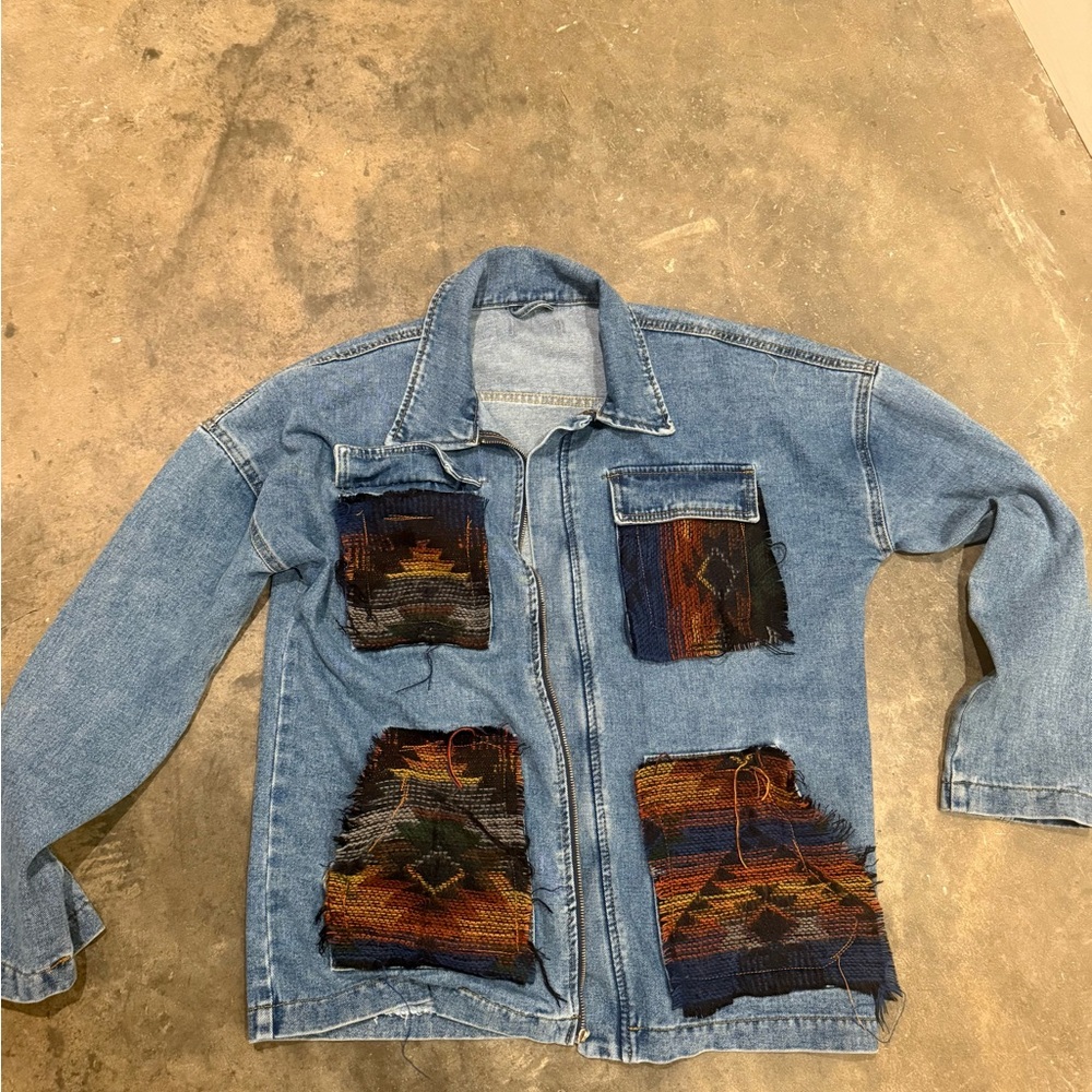 Denim Patchwork Jacket - image 1
